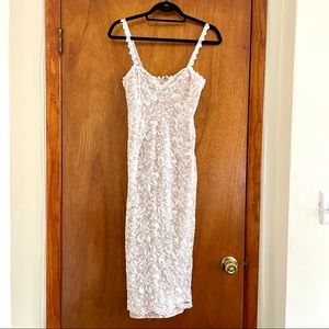 Lulus All My Love For You White Lace Sleeveless Midi Dress